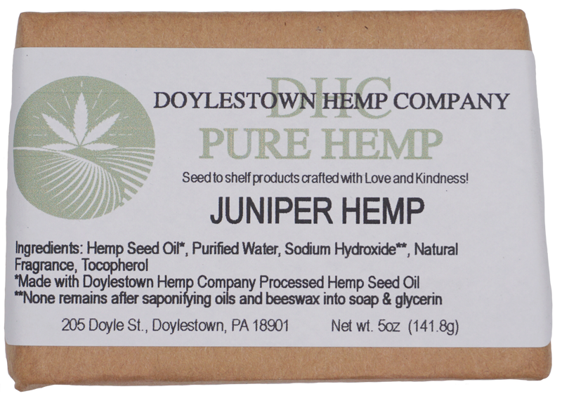 Cold Processed Juniper Hemp Bar - 100% Hemp Seed Oil